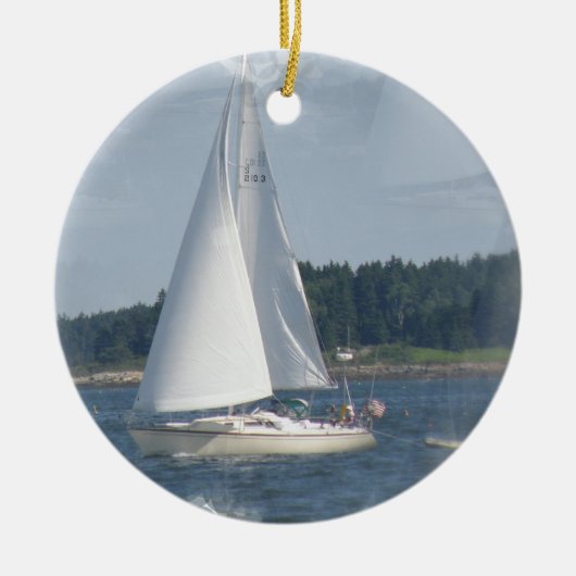 Sailboat Bubbles Ornament (Voorkant)