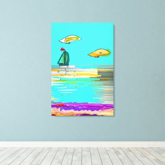 SAILBOAT CANVAS AFDRUK (Insitu (Houten vloer))