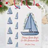 Sailboat Christmas Card Cadeaulabel