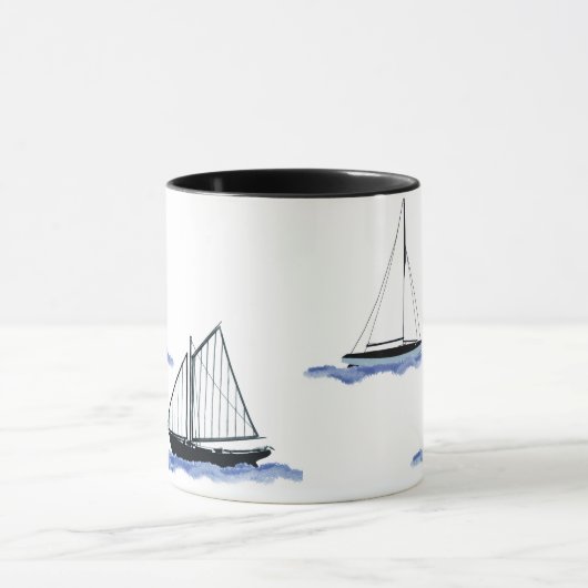 sailboat coffee cup mug (Centre)