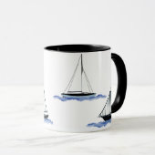 sailboat coffee cup mug mok (Voorkant rechts)