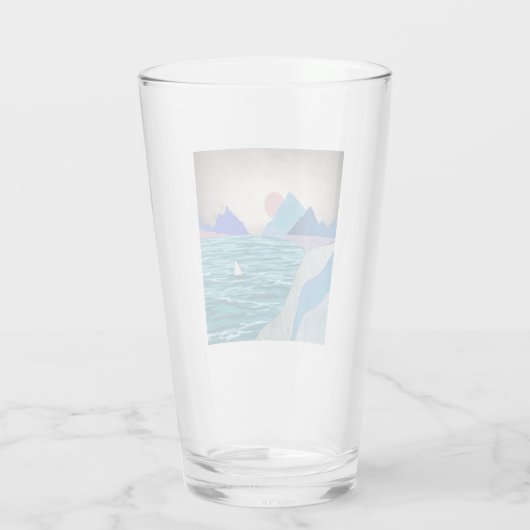 Sailboat Cove Landschap Glas (Achterkant)