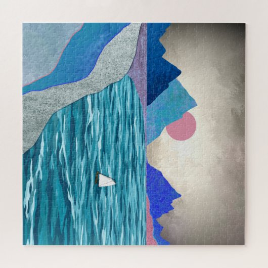 Sailboat Cove Landschap Legpuzzel (Horizontaal)