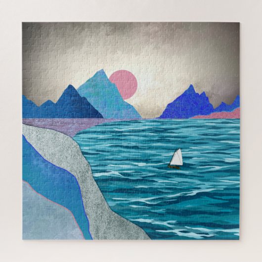 Sailboat Cove Landschap Legpuzzel (Verticaal)