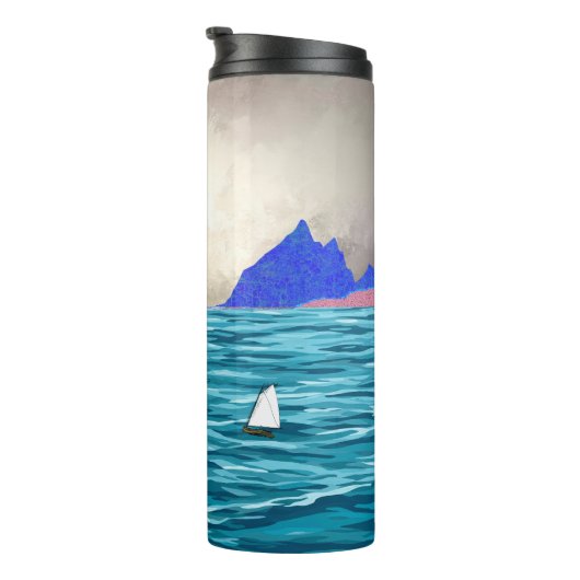 Sailboat Cove Landschap Thermosbeker (Geroteerd rechts)