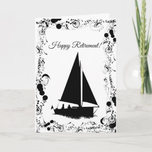 Sailboat Custom Retirement Wenskaart Kaart