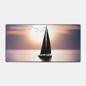 Sailboat et Seagull Sunset Scene (Recto)