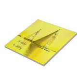 Sailboat Fine Art dat ik liever verkoop als prijso Tegeltje (Zijkant)