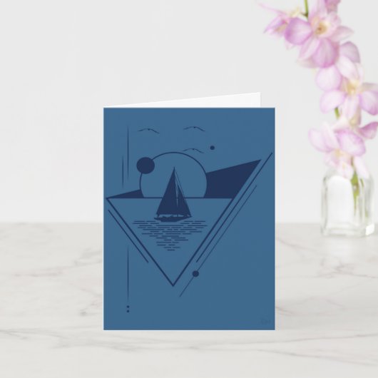 Sailboat greeting card kaart (Orchidee)