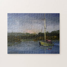 Sailboat Impressionistic Original Art uitdagend Legpuzzel