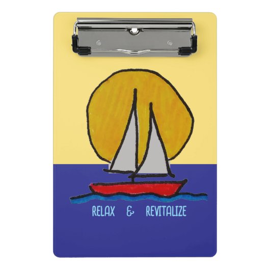 Sailboat in the Sun Mini Klembord (Voorkant)