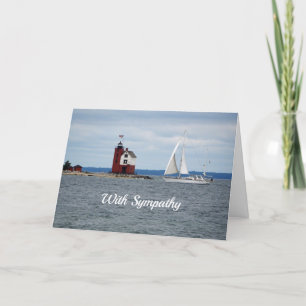 Sailboat Lighthouse Sympathie Kaart