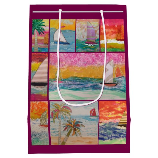 Sailboat medium cadeauzakje (Achterkant)