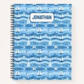 Sailboat Nautical School Carnet Spiral Personnalis (Devant)