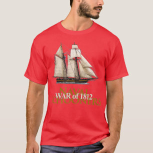 SAILBOAT SCHOONER NAVAL BOAT WAR GESCHIEDENIS T-SHIRT
