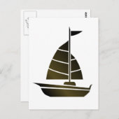 Sailboat Silhouette Briefkaart (Voorkant / Achterkant)
