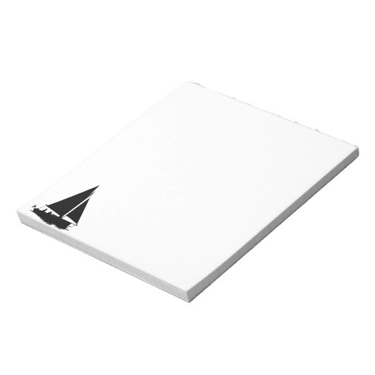 Sailboat Silhouette Notitieblok (Gedraaid)