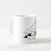Sailboat Sketch Koffiemok (Voorkant links)