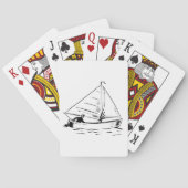 Sailboat Sketch Pokerkaarten (Achterkant)