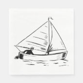 Sailboat Sketch Servet (Voorkant)