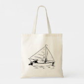 Sailboat Sketch Tote Bag (Achterkant)