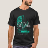 Sailboat St John Us Maagdeneilanden T-shirt (Voorkant)