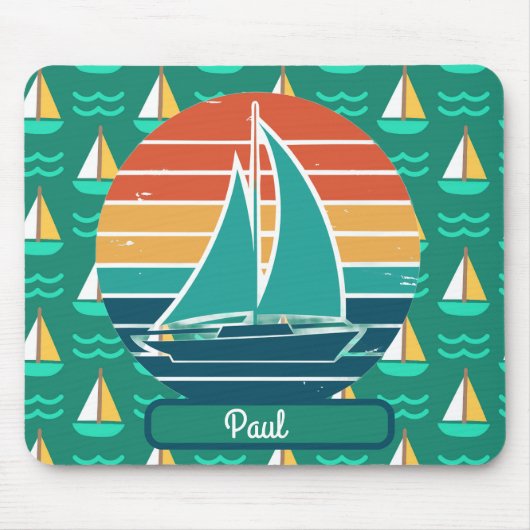 Sailboat Summer Mousepad Muismat (Voorkant)