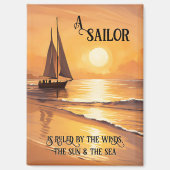 Sailboat Sunset Citation personnalisée Magnet (Recto)