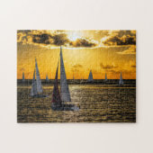 Sailboat sunset puzzle puzzle (Horizontal)
