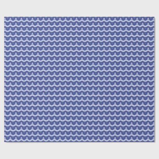Sailboats On A Striped Sea Pattern Cadeaupapier (Vlak)