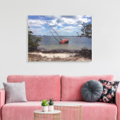 Sailboot Aground Canvas Afdruk (Insitu (Woonkamer))