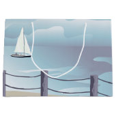 Sailboot Aqua Ocean Lg Gift Bag Large Cadeautasje (Voorkant)