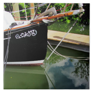 Sailboot Bow Sprit op CeramicTile Tegeltje
