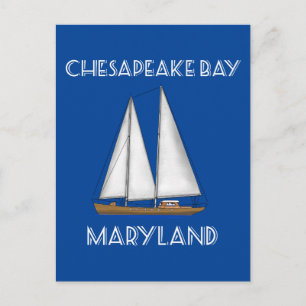 Sailboot Chesapeake Bay Maryland Briefkaart