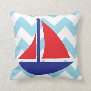 Sailboot Chevron Accent Pillow Kussen