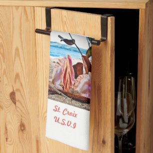 Sailboot Conch Shell Tea Towel Theedoek