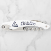 Sailboot Corkschroef Bridal Party Gift Kurkentrekker (Voorkant)
