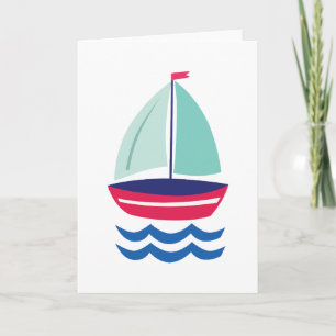 Sailboot Cute Card Kaart