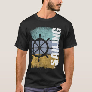 Sailboot Helm van de Vintage Retro Sailboot T-shirt