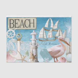 Sailboot Lighthouse Romance Seaside Decoupage Tissuepapier