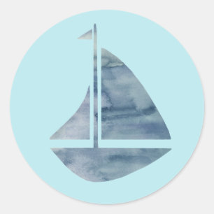 Sailboot Nautical Ocean Party Dank je wel Stickers