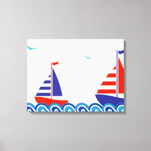 Sailboot Pair Canvas Afdruk