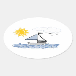 Sailboot PB Ovale Sticker