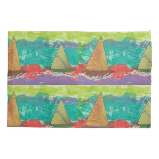 Sailboot Pillowcase Kussensloop (Achterkant)