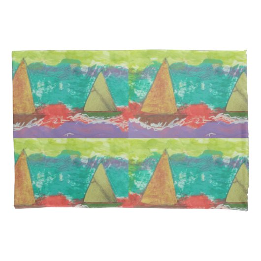 Sailboot Pillowcase Kussensloop (Voorkant)