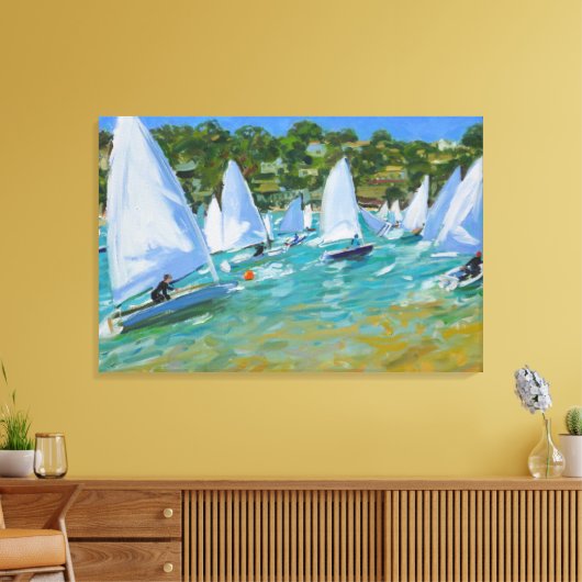 Sailboot Race Canvas Afdruk (Insitu (Woonkamer))