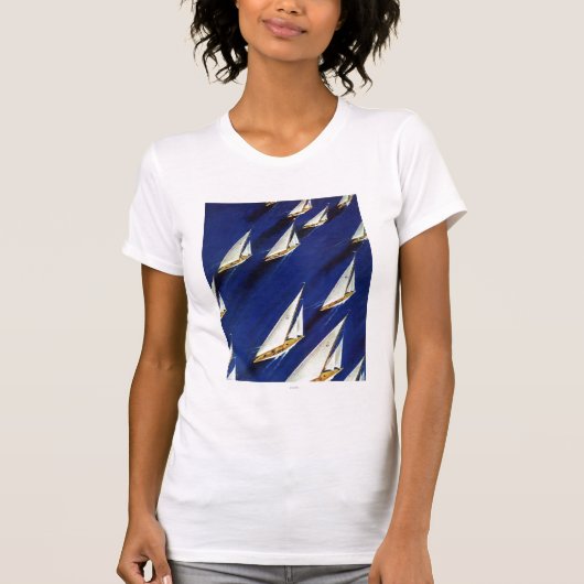 Sailboot Regatta van Ski Weld T-shirt (Voorkant)