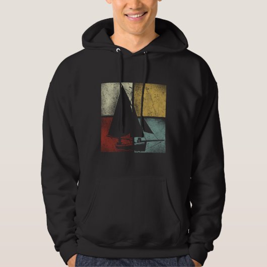 Sailboot Retro Hoodie (Voorkant)