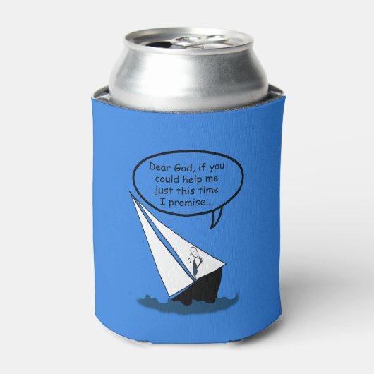 Sailboot Sailing Beste God Funny Koelbox Blikjeskoeler (Blikje Voorkant)