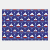 Sailboot Sailing Design Wrapping Paper Set (Voorkant 3)